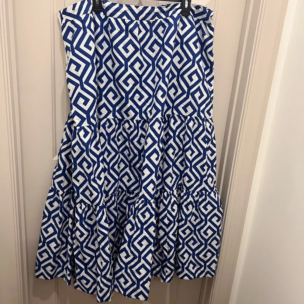 Boden Blue and White Maxi Skirt - US 20/22